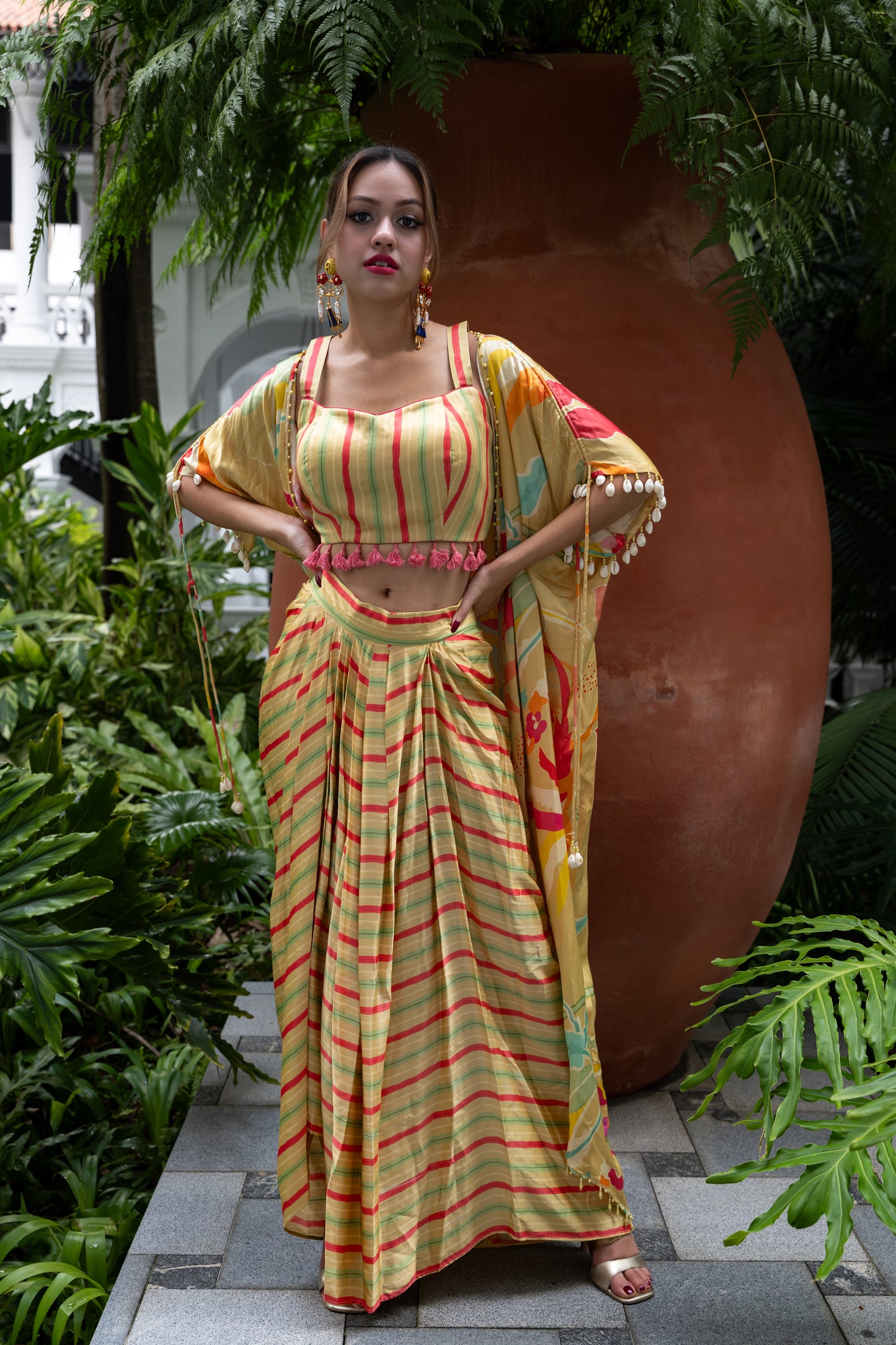 Dhoti Skirt Cape Set