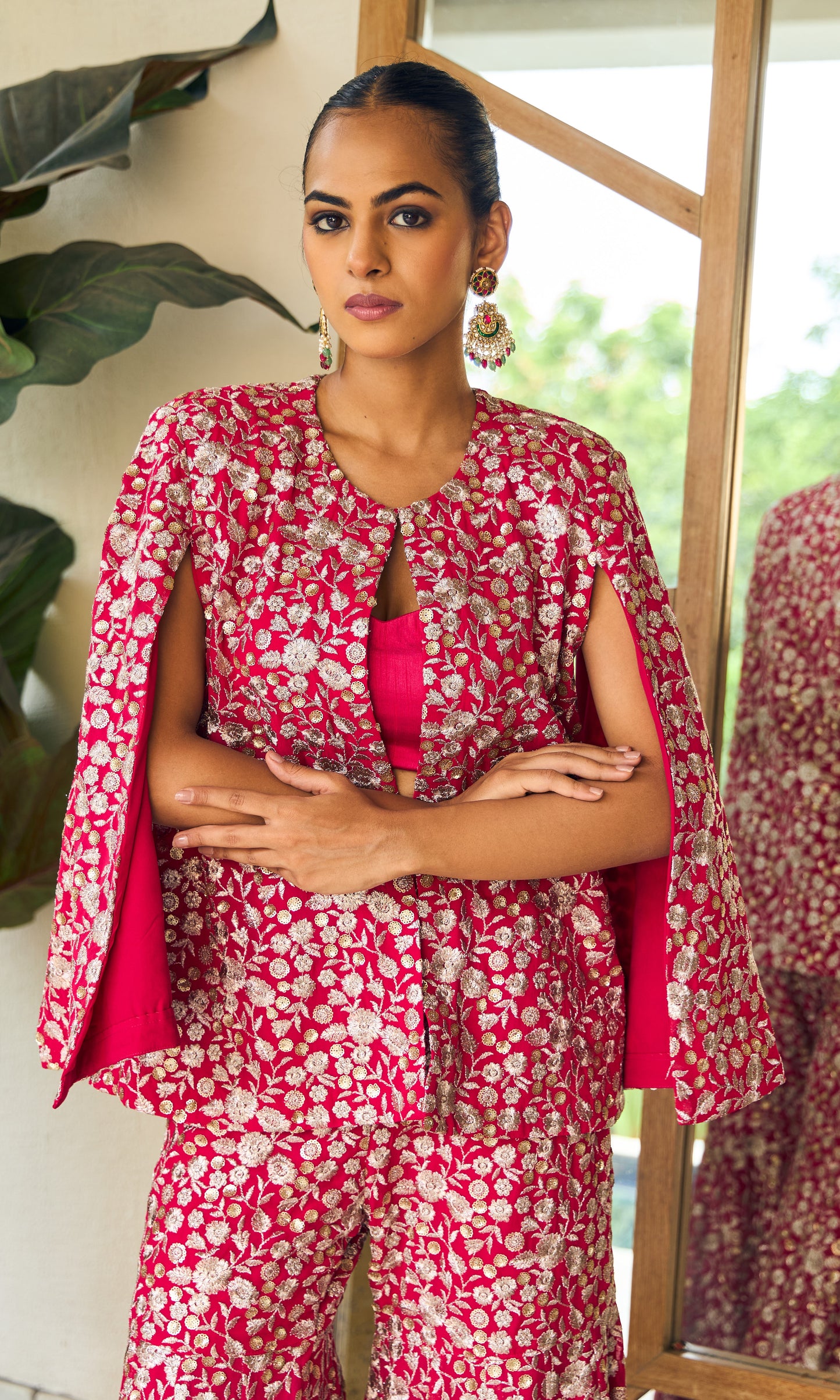 Embroidered flower co-ord set