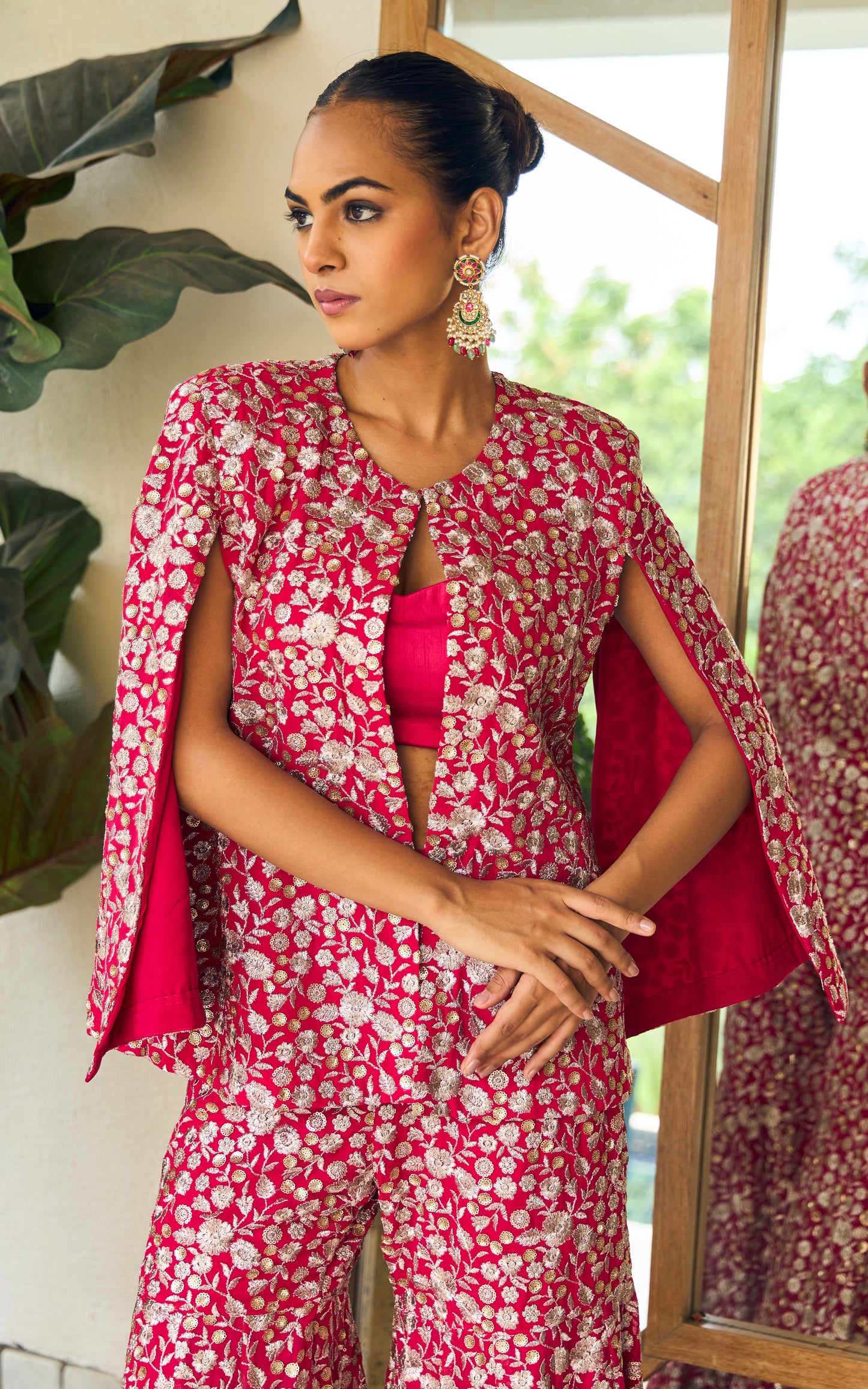 Embroidered flower co-ord set