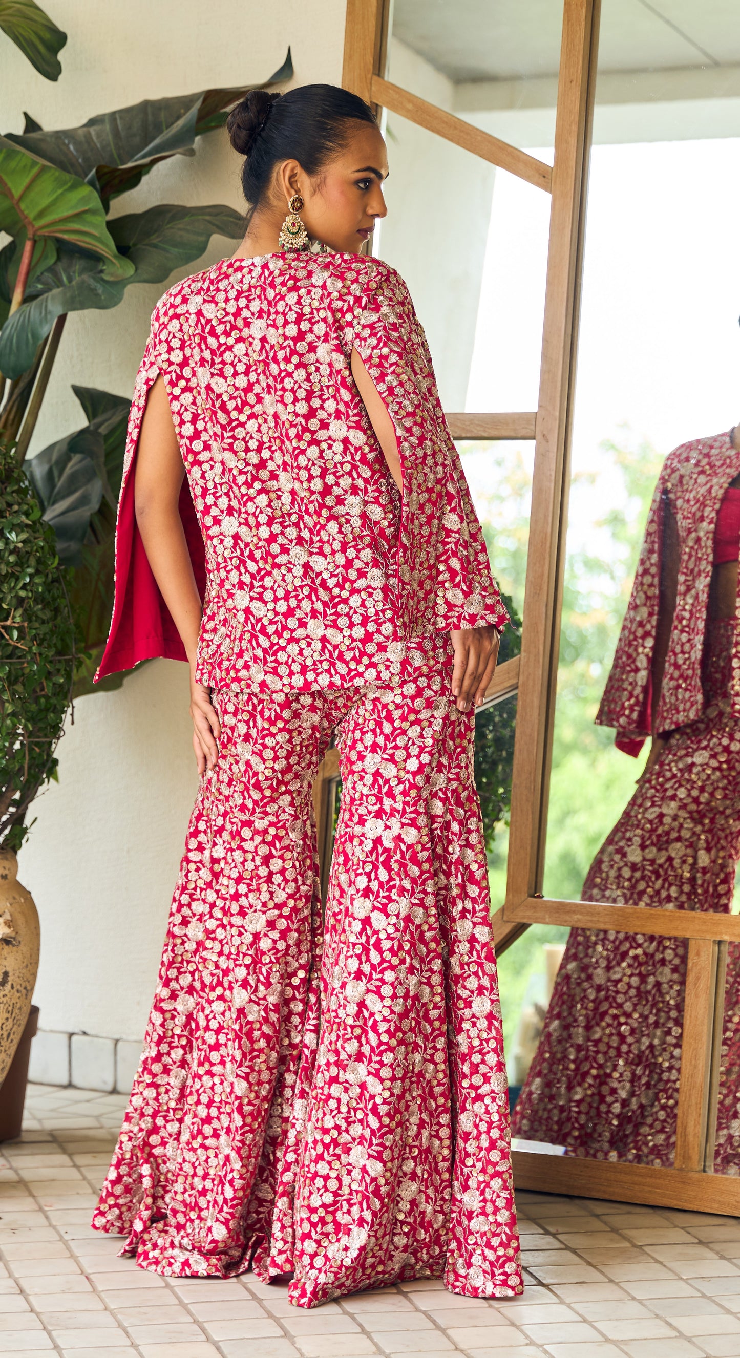 Embroidered flower co-ord set