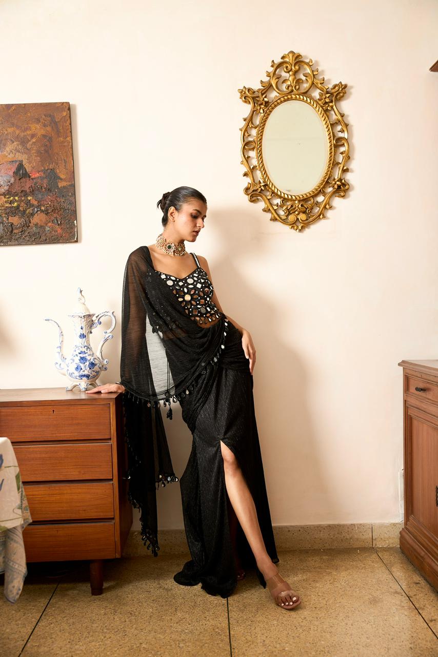 Midnight Muse Saree