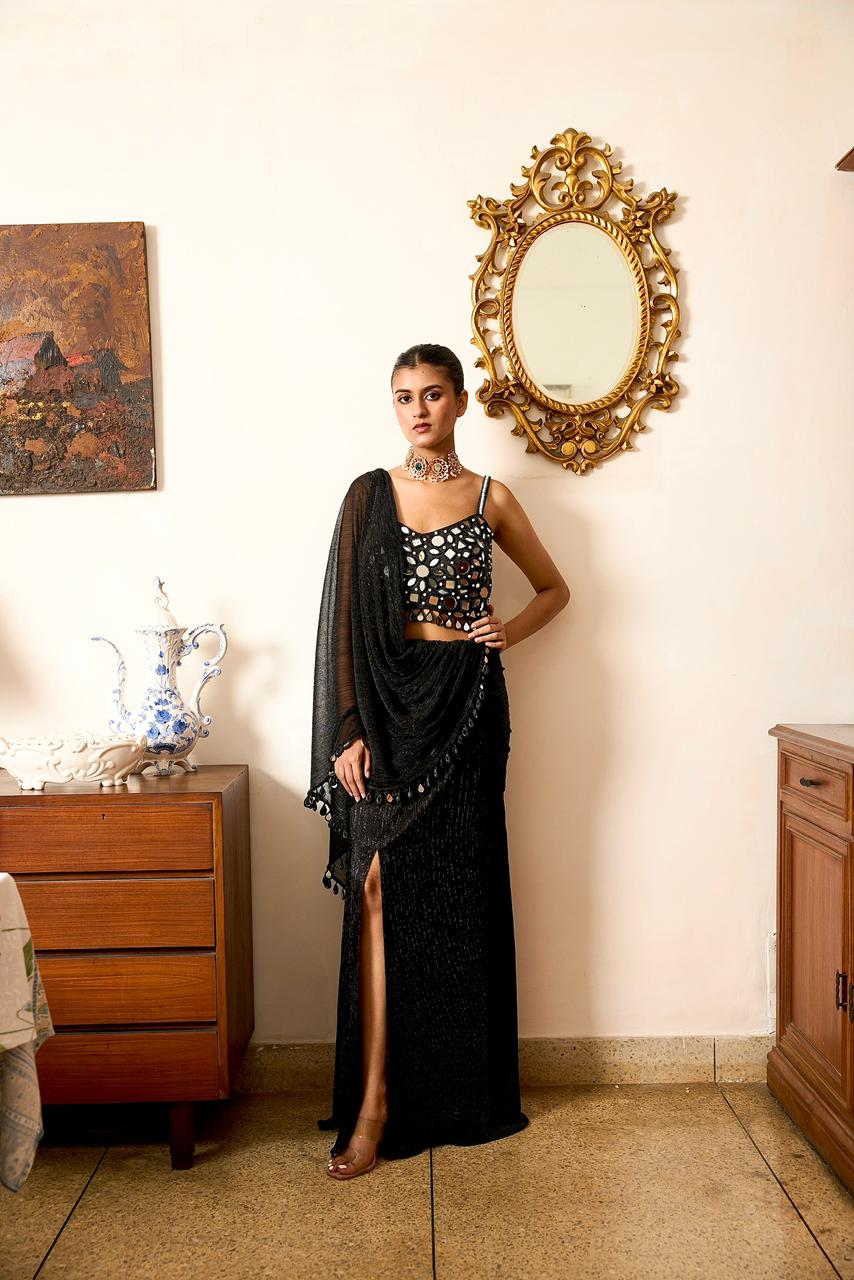 Midnight Muse Saree