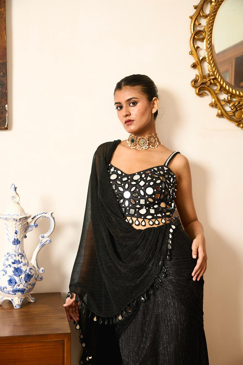 Midnight Muse Saree