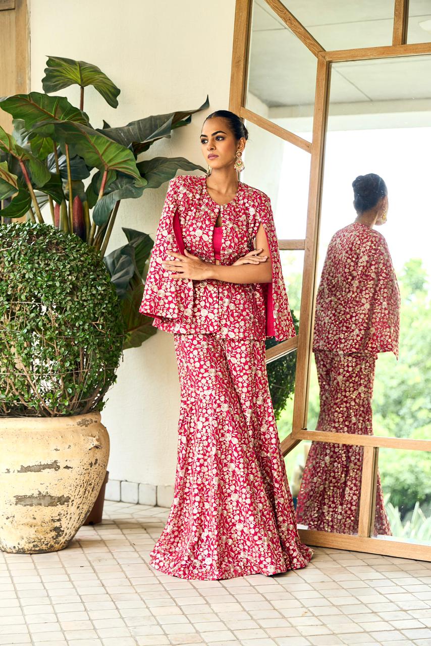 Embroidered flower co-ord set