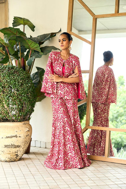 Embroidered flower co-ord set